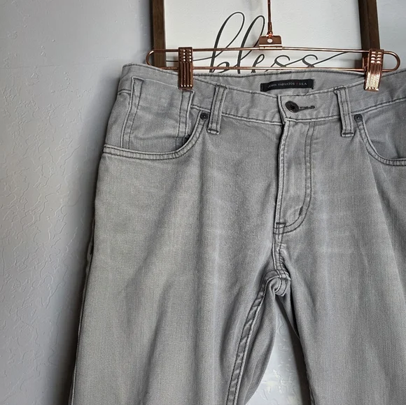 John Varatos Black Weft Jeans In Shark Size 30